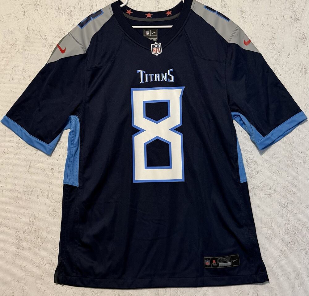 Will Levis # 8 Tennessee Titans Navy Nike Limited Football Jersey NEW Men Large